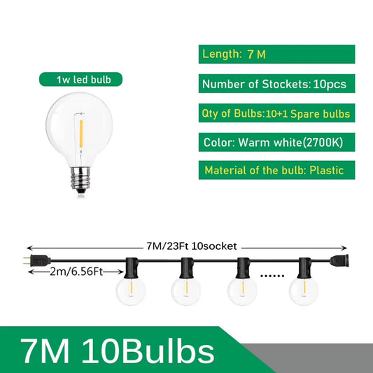LED G40 Fairy Lights – Street, Patio & Outdoor Event Lighting